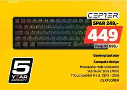 Power Cepter Gaming tastatur Kompakt design tilbud