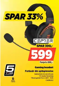 Power Cepter Gaming headset Forbedr din spiloplevelse tilbud