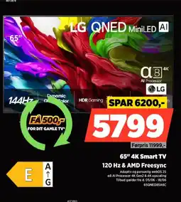 Power Lg 65" 4K Smart TV 120 Hz & AMD Freesync tilbud