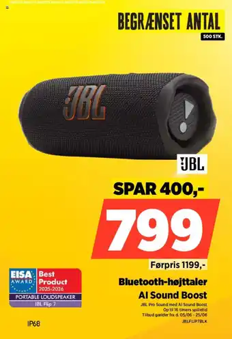 Power Jbl Bluetooth-højttaler Al Sound Boost tilbud