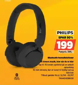 Power Philips Bluetooth-hovedtelefoner 70 timers musik, klar når du er klar tilbud