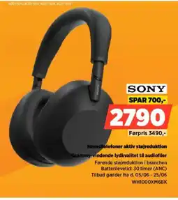 Power Sony Hovedtelefoner aktiv støjreduktion Grammy-vindende lydkvalitet til audiofiler tilbud