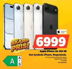 Power Authorized Reseller Apple iPhone Air 256 GB Den tyndeste iPhone. Nogensinde. tilbud