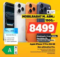Power Authorized Reseller Apple iPhone 17 Pro 256 GB Den ultimative Pro. tilbud