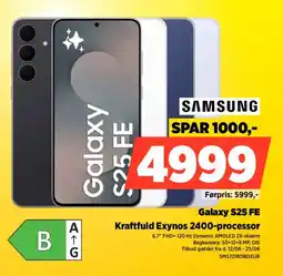 Power Samsung Galaxy S25 FE Kraftfuld Exynos 2400-processor tilbud