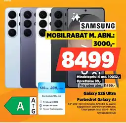 Power Samsung Galaxy S26 Ultra Forbedret Galaxy Al tilbud