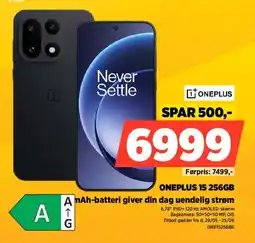 Power Oneplus 15 256GB 7,300 mAh-batteri giver din dag uendelig strøm tilbud