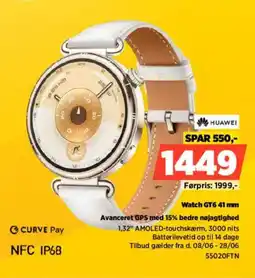 Power Huawei Watch GT6.41 mm Avanceret GPS med 15% bedre nøjagtighed tilbud