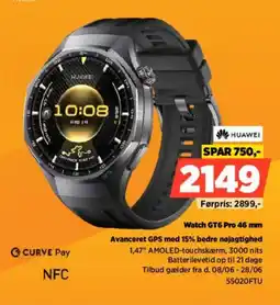 Power Huawei Watch GT6 Pro 46 mm Avanceret GPS med 15% bedre nøjagtighed tilbud