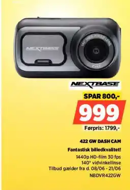 Power Nextbase 422 GW DASH CAM Fantastisk billedkvalitet! tilbud