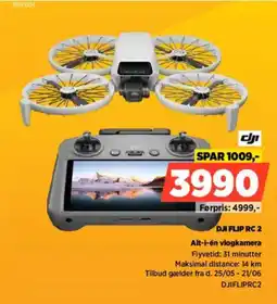 Power DJI FLIP RC 2 Alt-i-én vlogkamera tilbud