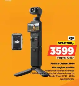 Power DJI Pocket 3 Creator Combo Film magiske øjeblikke tilbud