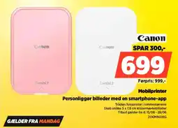 Power Canon Mobilprinter Personliggør billeder med en smartphone-app tilbud