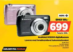Power Agfa Realishot DC8200 digitalkamera Leveres med forudinstalleret hukommelseskort tilbud