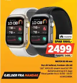 Power Huawei Watch D2 48 mm Styr dit helbred, fremhæv din stil tilbud