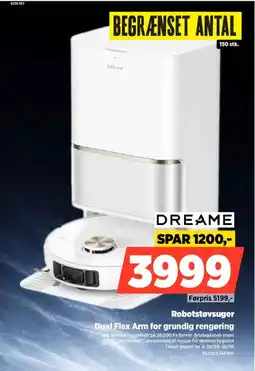 Power Dreame Robotstøvsuger Dual Flex Arm for grundig rengøring tilbud