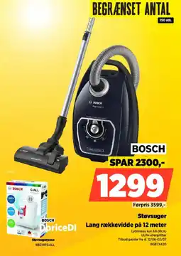Power Bosch Støvsuger Lang rækkevidde på 12 meter tilbud