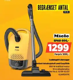 Power Miele Ledningsfri støvsuger Justerbart teleskopskaft med EasySlide tilbud