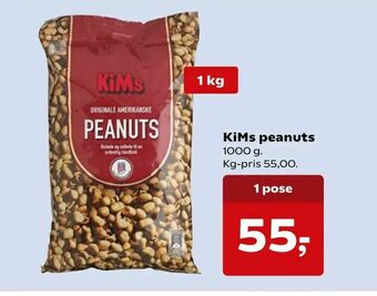 Kvickly KiMs peanuts. tilbud