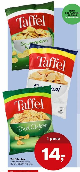 Kvickly Taffel chips tilbud