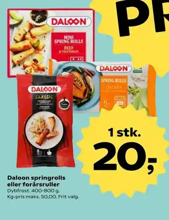 Kvickly Daloon springrolls eller forårsruller tilbud