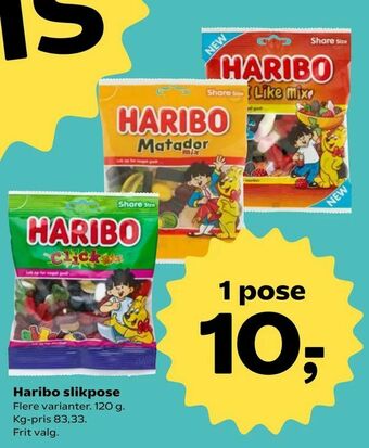 Kvickly Haribo slikpose tilbud