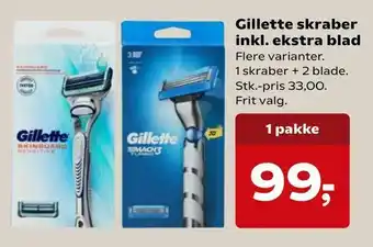 Kvickly Gillette skraber inkl. ekstra blad tilbud
