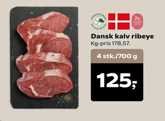 Kvickly Dansk kalv ribeye tilbud
