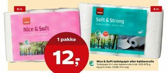 Nice & Soft toiletpapir eller køkkenrulle