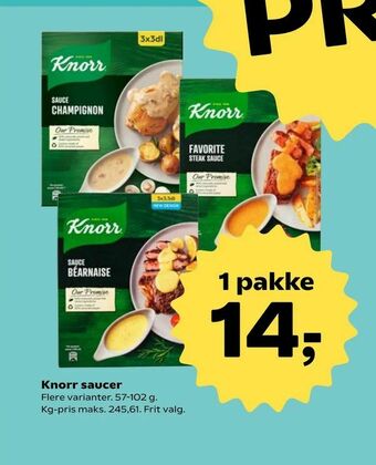 Kvickly Knorr saucer tilbud
