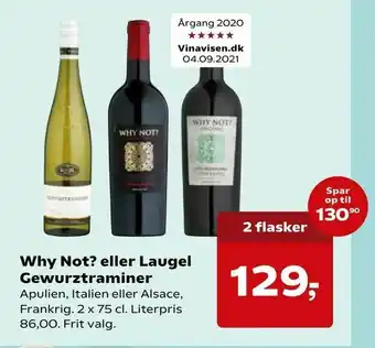 Kvickly Why Not? eller Laugel Gewurztraminer tilbud