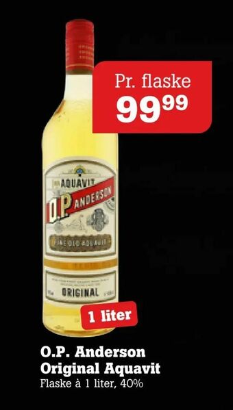 Poetzsch Padborg O.P. Anderson Original Aquavit tilbud