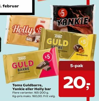 Toms Guldbarre, Yankie eller Holly bar
