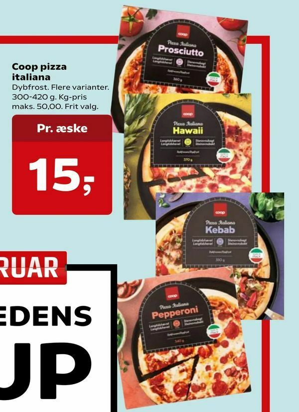 Coop pizza italiana tilbud hos SuperBrugsen