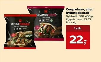 SuperBrugsen Coop okse-, eller kyllingekebab tilbud