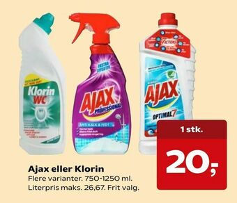 SuperBrugsen Ajax eller Klorin tilbud
