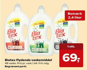 SuperBrugsen Biotex flydende vaskemiddel tilbud
