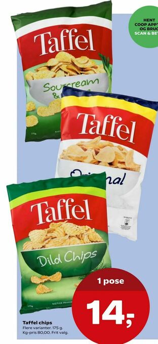 SuperBrugsen Taffel chips tilbud
