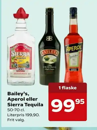 SuperBrugsen Bailey's, Aperol eller Sierra Tequila tilbud