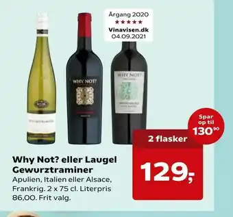 SuperBrugsen Why Not? eller Laugel Gewurztraminer tilbud