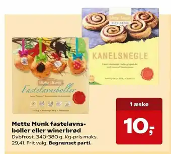SuperBrugsen Mette Munk fastelavns boller eller winerbrød tilbud