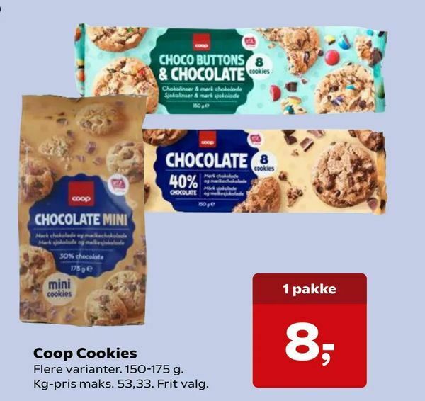Coop Cookies tilbud hos SuperBrugsen