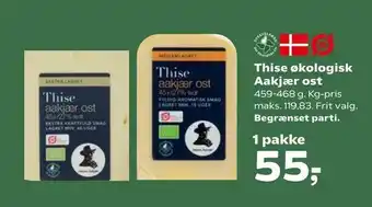 SuperBrugsen Thise økologisk Aakjær ost tilbud