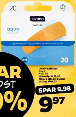 Netto Lovena plaster (20 stk.) tilbud