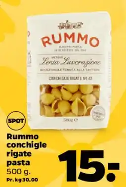 Netto Rummo conchiglie rigate pasta tilbud