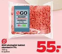 Netto ØGO økologisk hakket oksekød tilbud