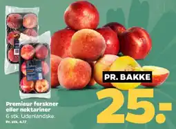 Netto Premier ferskner eller nektariner tilbud