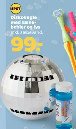 Netto Diskokugle med sæbebobler tilbud