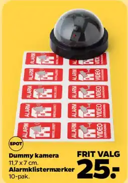Netto Dummy kamera / Alarmklistermærker tilbud