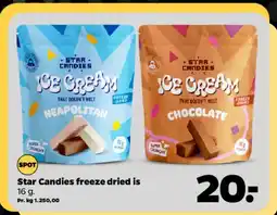 Netto Star Candies freeze dried ice cream tilbud